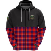 Hamilton Modern Clan Half Of Tartan Zipper Hoodie